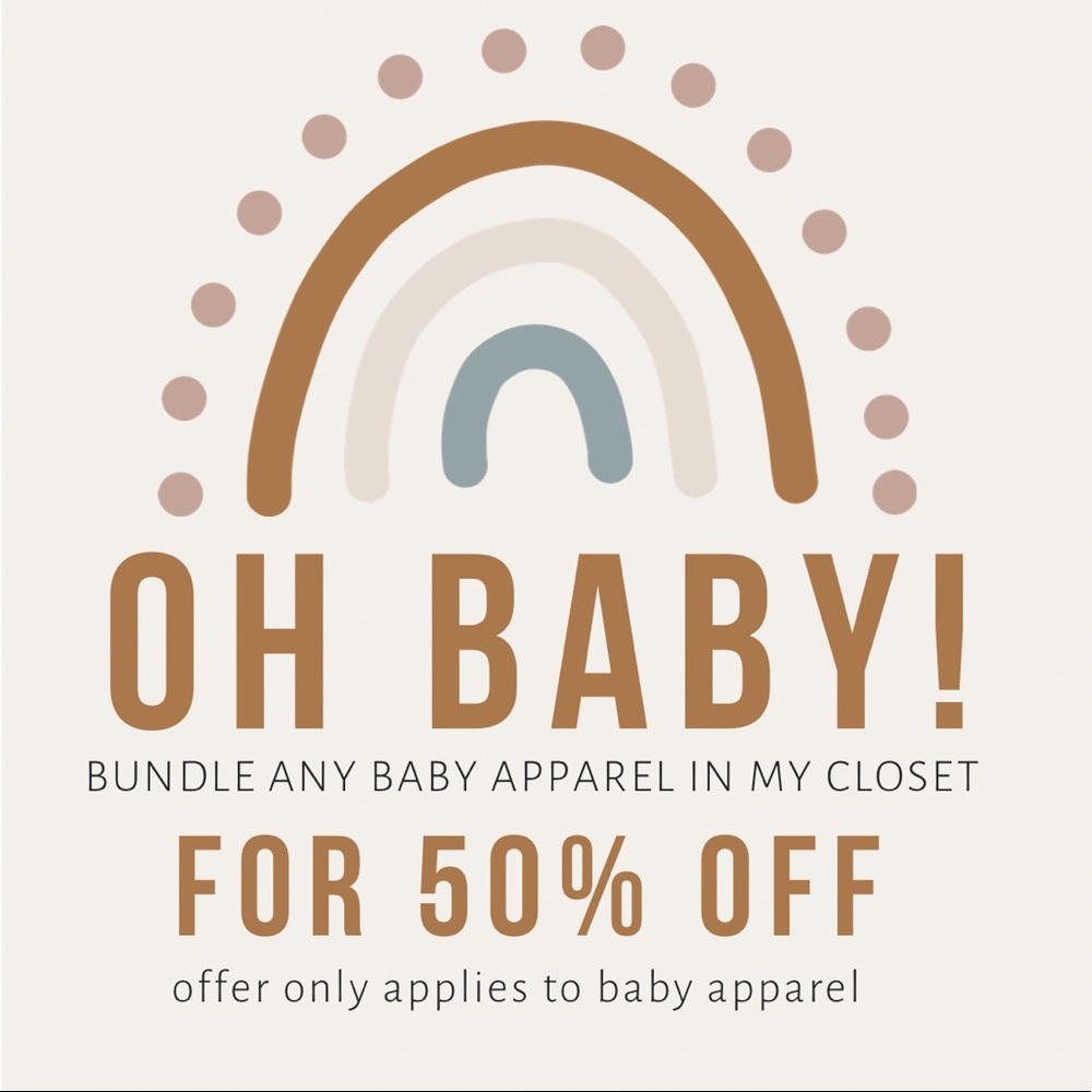 Bundle any baby apparel with other baby apparel for 50% off 🤍✨